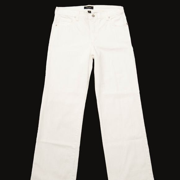 Karen Kane Off White Cropped Straight Leg Jeans Size 12 - Picture 1 of 8
